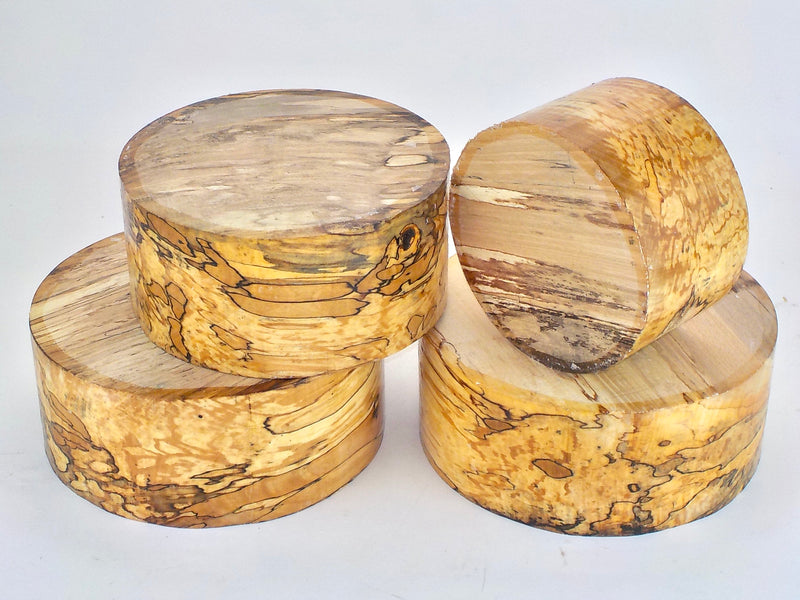 Beautifully Spalted Beech. 90mm (3 1/2") thick bowl blanks