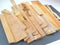 Sawn hardwood board offcuts. Mixed sizes & species. 5kgUPOC