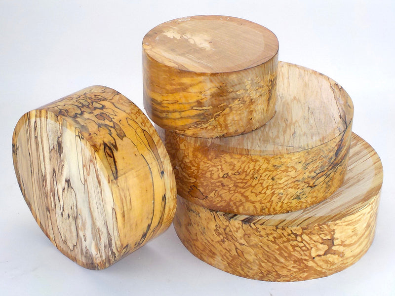 Beautifully Spalted Beech. 90mm (3 1/2") thick bowl blanks