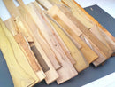 Sawn hardwood board offcuts. Mixed sizes & species. 5kgUPOC