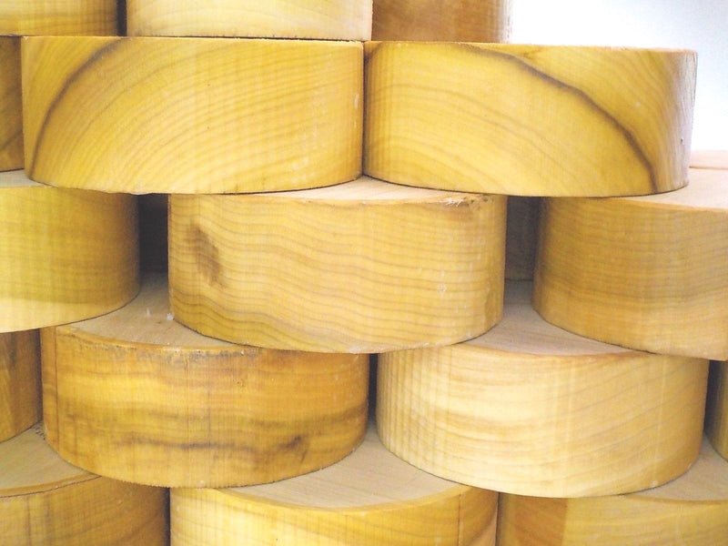 Tulipwood (Poplar) Bowl Blanks - 50mm think
