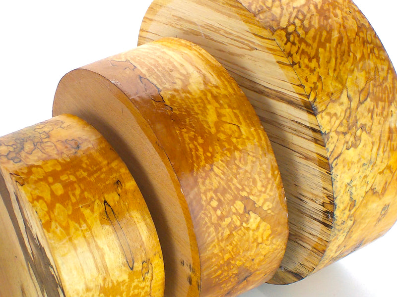 Beautifully Spalted Beech. 90mm (3 1/2") thick bowl blanks