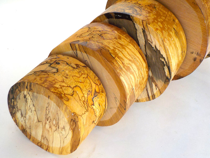Beautifully Spalted Beech. 90mm (3 1/2") thick bowl blanks
