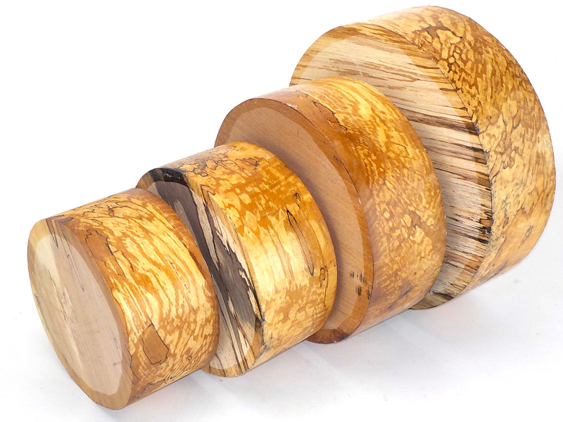 Beautifully Spalted Beech. 90mm (3 1/2") thick bowl blanks