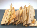 Sawn hardwood board offcuts. Mixed sizes & species. 5kgUPOC